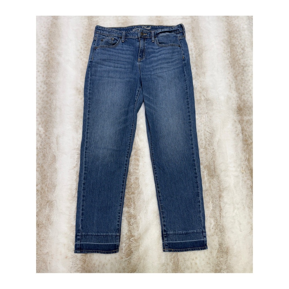 Universal Thread Jeans Womens 10/30 Mid Rise Boyfriend‎ Fold Hem Cottage 90s Mom